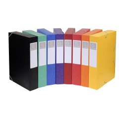 Chemise box carte Cartobox Exacompta 25 x 33 cm dos 5 cm - couleurs assorties