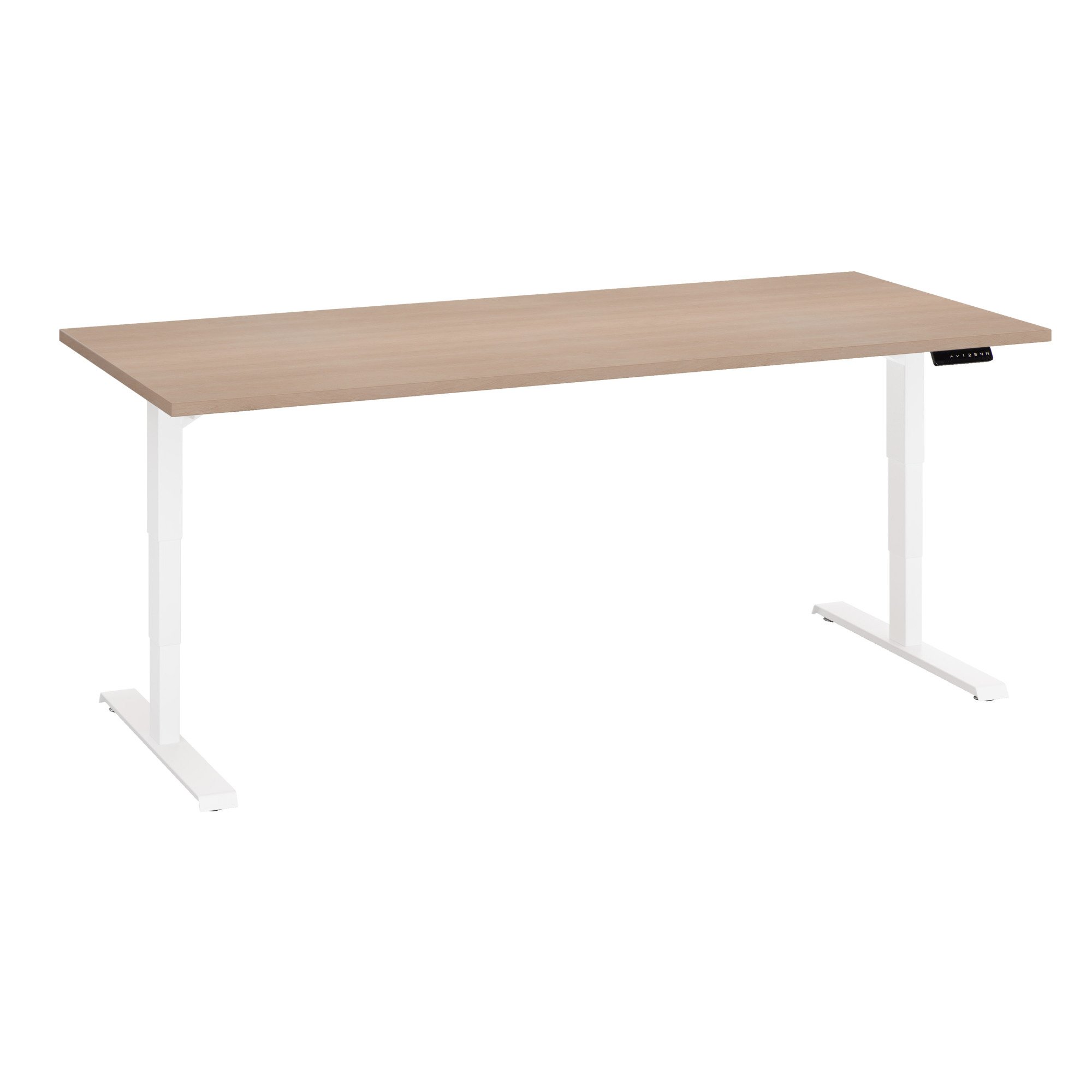 Bureau réglable en hauteur électrique chêne clair Ergo Premium 180 x 80 cm - Arch