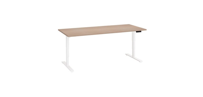 Bureau réglable en hauteur électrique chêne clair Ergo Premium 180 x 80 cm - Arch