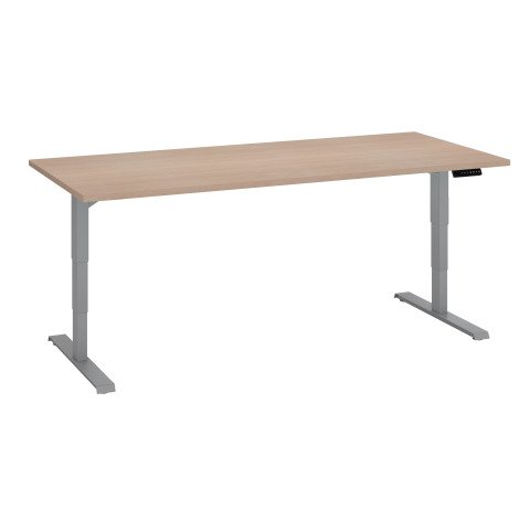 Mesa eléctrica regulable en altura Ecla Ergo Premium 180 x 80 cm roble claro patas aluminio