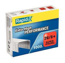 Staples Rapid 26/8+ SuperStrong galvanized - box of 1000