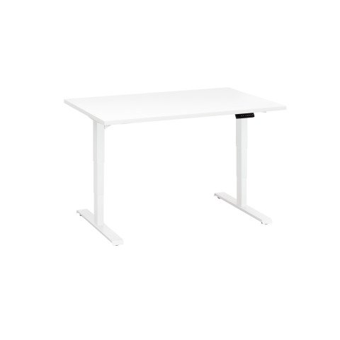 Mesa eléctrica regulable en altura Ecla Ergo Premium 120 x 80 cm blanca patas blancas