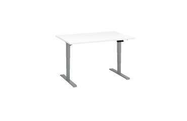 Scrivania elettrica elevabile 120 x 80 cm Bianco Ecla Ergo Premium Bruneau