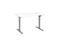 Scrivania elettrica elevabile 120 x 80 cm Bianco Ecla Ergo Premium Bruneau