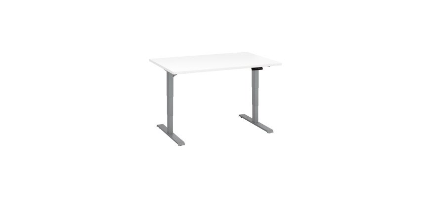 Scrivania elettrica elevabile 120 x 80 cm Bianco Ecla Ergo Premium Bruneau