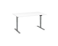 Scrivania elettrica elevabile 140 x 80 cm Bianco Ecla Ergo Premium Bruneau