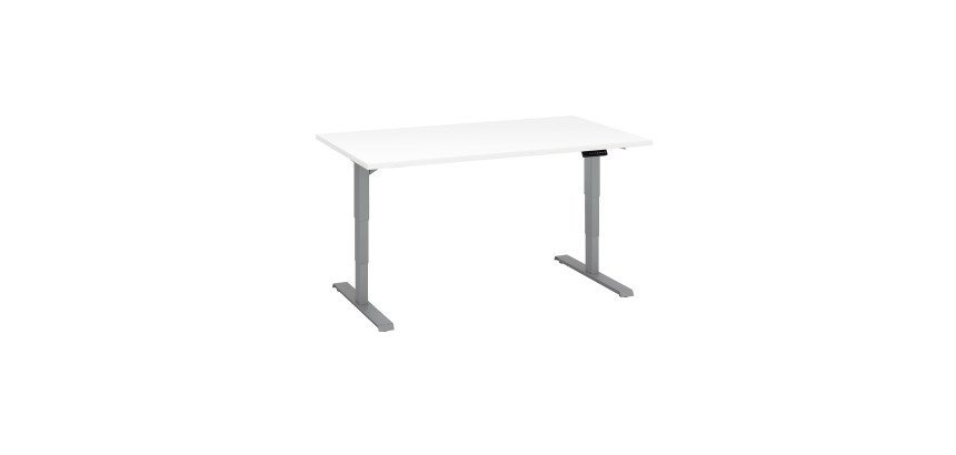 Scrivania elettrica elevabile 140 x 80 cm Bianco Ecla Ergo Premium Bruneau