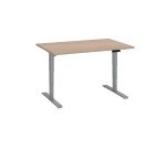 Bureau réglable en hauteur électrique chêne clair Ergo Premium 120 x 80 cm - Arch