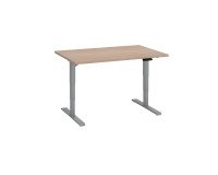 Bureau réglable en hauteur électrique chêne clair Ergo Premium 120 x 80 cm - Arch