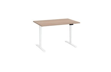 Scrivania elettrica elevabile 120 x 80 cm Rovere Chiaro Ecla Ergo Premium Bruneau