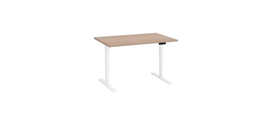 Scrivania elettrica elevabile 120 x 80 cm Rovere Chiaro Ecla Ergo Premium Bruneau