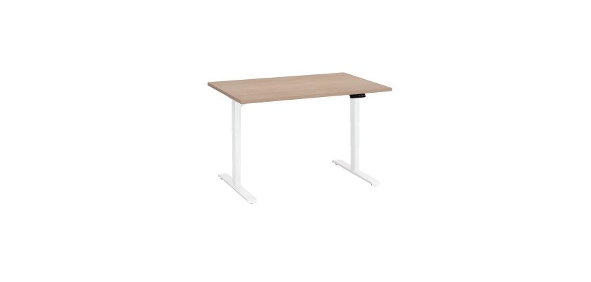 Bureau réglable en hauteur électrique chêne clair Ergo Premium 120 x 80 cm - Arch