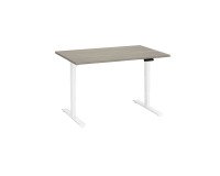 Scrivania elettrica elevabile 120 x 80 cm Rovere Grigio Ecla Ergo Premium Bruneau