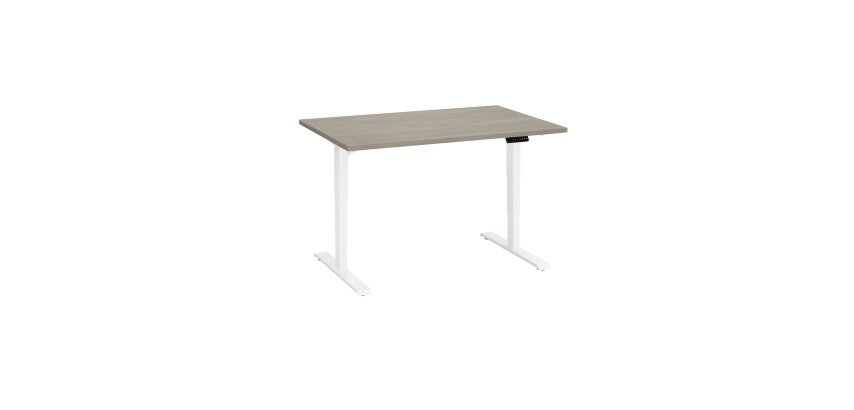 Bureau réglable en hauteur électrique chêne gris  Ergo Premium 120 x 80 cm - Arch