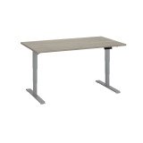 Bureau réglable en hauteur électrique chêne gris Ergo Premium 140 x 80 cm - Arch