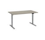 Scrivania elettrica elevabile 140 x 80 cm Rovere Grigio Ecla Ergo Premium Bruneau