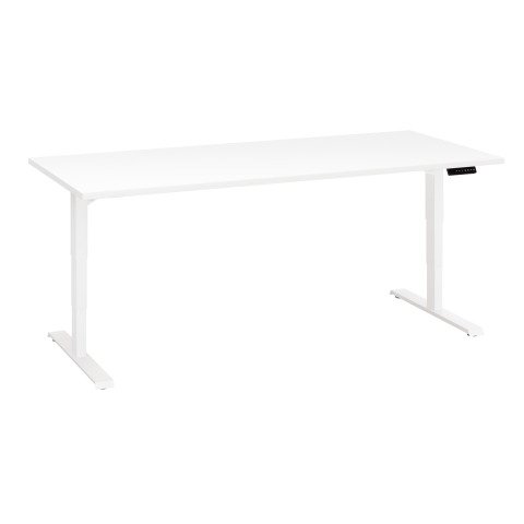Mesa eléctrica regulable en altura Ecla Ergo Premium 180 x 80 cm blanca patas blancas