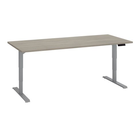 Mesa eléctrica regulable en altura Ecla Ergo Premium 180 x 80 cm roble gris patas aluminio