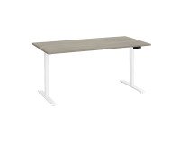 Bureau réglable en hauteur électrique chêne gris Ergo Premium 160 x 80 cm - Arch
