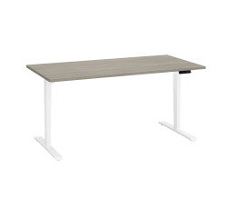 Bureau réglable en hauteur électrique chêne gris Ergo Premium 160 x 80 cm - Arch