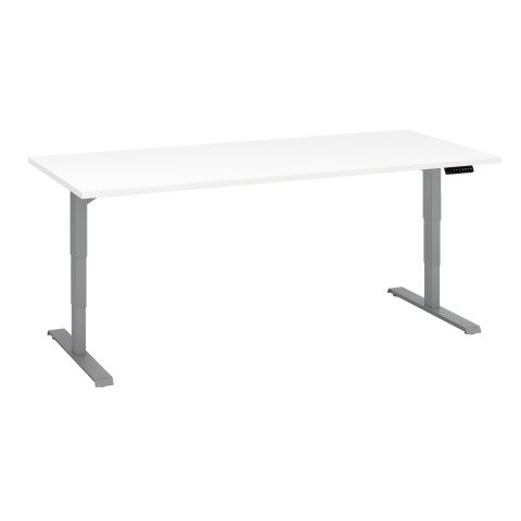 Mesa eléctrica regulable en altura Ecla Ergo Premium 180 x 80 cm blanca patas aluminio