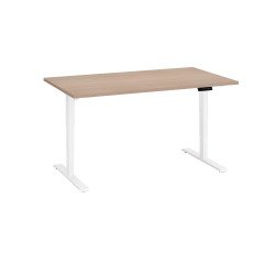 Scrivania elettrica elevabile 140 x 80 cm Rovere Chiaro Ecla Ergo Premium Bruneau