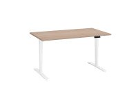 Scrivania elettrica elevabile 140 x 80 cm Rovere Chiaro Ecla Ergo Premium Bruneau