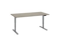 Bureau réglable en hauteur électrique chêne gris Ergo Premium 160 x 80 cm - Arch