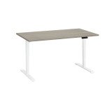 Bureau réglable en hauteur électrique chêne gris Ergo Premium 140 x 80 cm - Arch
