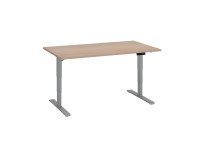 Scrivania elettrica elevabile 140 x 80 cm Rovere Chiaro Ecla Ergo Premium Bruneau