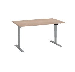 Scrivania elettrica elevabile 140 x 80 cm Rovere Chiaro Ecla Ergo Premium Bruneau