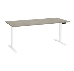 Bureau réglable en hauteur électrique chêne gris Ergo Premium 180 x 80 cm - Arch