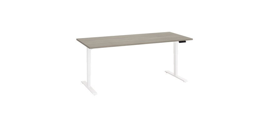 Bureau réglable en hauteur électrique chêne gris Ergo Premium 180 x 80 cm - Arch