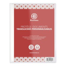 Protège-documents Bruneau polypropylène translucide personnalisable A4 10 pochettes - 20 vues