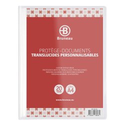 Translucent and personalizable document holders Bruneau polypropylene A4 10 sleeves - 20 sights