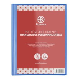 Protège-documents Bruneau polypropylène translucide personnalisable A4 10 pochettes - 20 vues