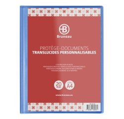 Translucent and personalizable document holders Bruneau polypropylene A4 10 sleeves - 20 sights