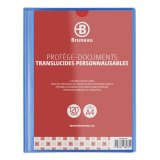 Protège-documents Bruneau polypropylène translucide personnalisable A4 60 pochettes - 120 vues - bleu