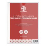 Transparante, personaliseerbare documentbeschermers Bruneau polypropyleen A4 60 hoesjes - 120 zichten kleurloos