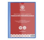 Translucent and personalizable document holders Bruneau polypropylene A4 80 sleeves - 160 sights blue