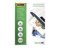 Paquete de 100 fundas de plastificación térmica Fellowes A4, 2 x 100 µ, brillante
