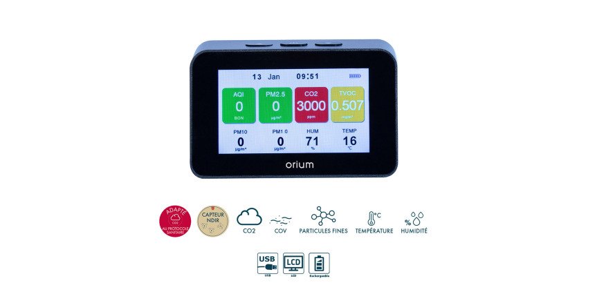 Medidor de calidad del aire interior Quaelis 34