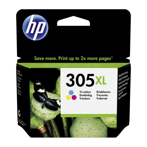 Cartouche HP 305XL 3 couleurs pour imprimante jet d'encre