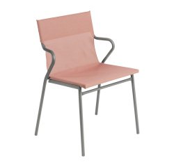 Fauteuil Horizon Lafuma - toile batyline - pied acier gris