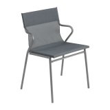 Fauteuil Horizon Lafuma - toile batyline - pied acier gris