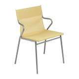 Fauteuil Horizon Lafuma - toile batyline - pied acier gris