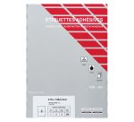 Pack of 200 coloured labels, 210 x 148 cm