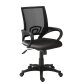 Chaise de bureau SPRING assise simili cuir - avec accoudoirs - Mécanisme Basculant centré - Pieds noir