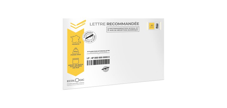 Lettre recommandée mobile 50 g - Paquet de 5