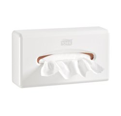 Distribuidor de pañuelos Tork de plástico blanco